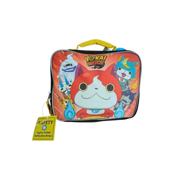 Yokai Watch Characters 16" School Travel Backpack & Lunch Bag Set Red Black NWT - Picture 4 of 14